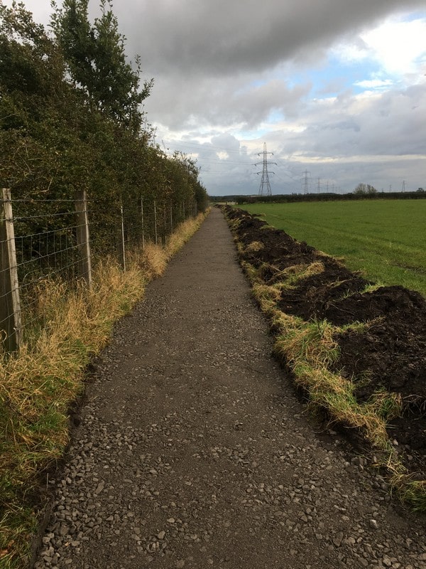 New coastal footpath construction