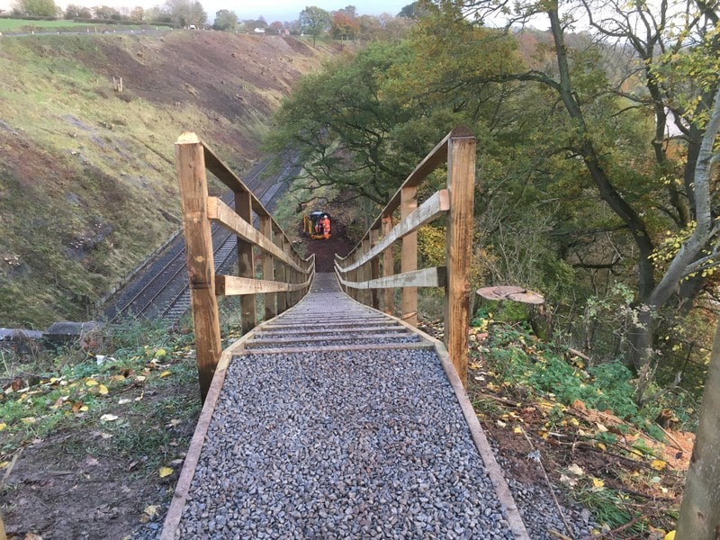 New access steps Network rail