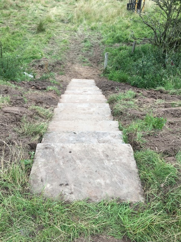 New steps for Coastal footpath, Gretna