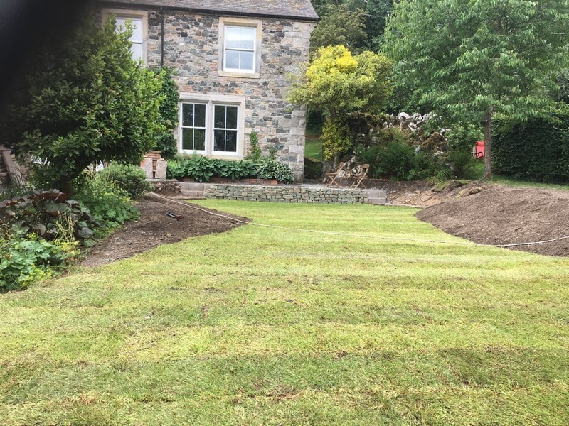 New Patio area Caldbeck under construction