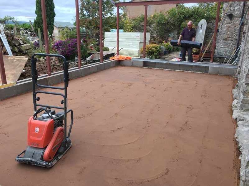 preparing for concrete slab