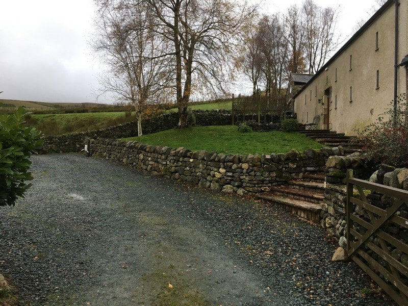 New wall and steps at Caldbeck