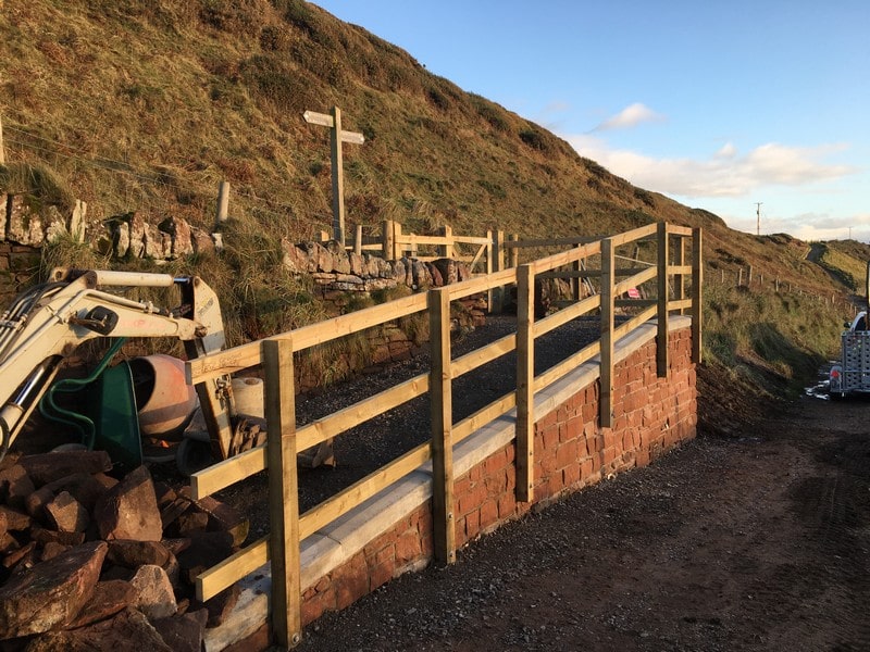 Ramp construction at St Bees for disabled access