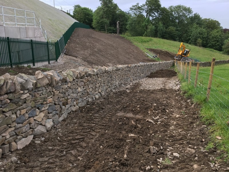 Dry Stone wall for Network Rail, Kendal