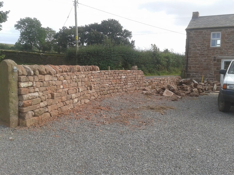 Sandstone wall at Croglin